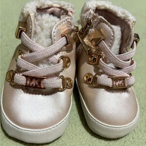 Michael Kors Blush and Gold Baby Shoes